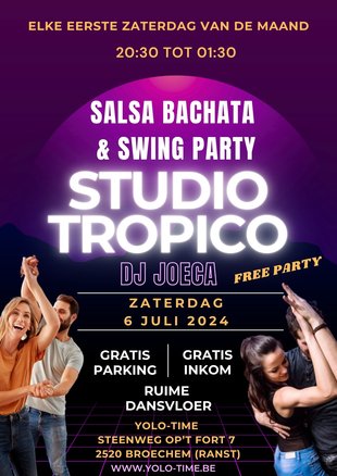 Nachtleven Studio Tropico:  Salsa, bachata & swing party