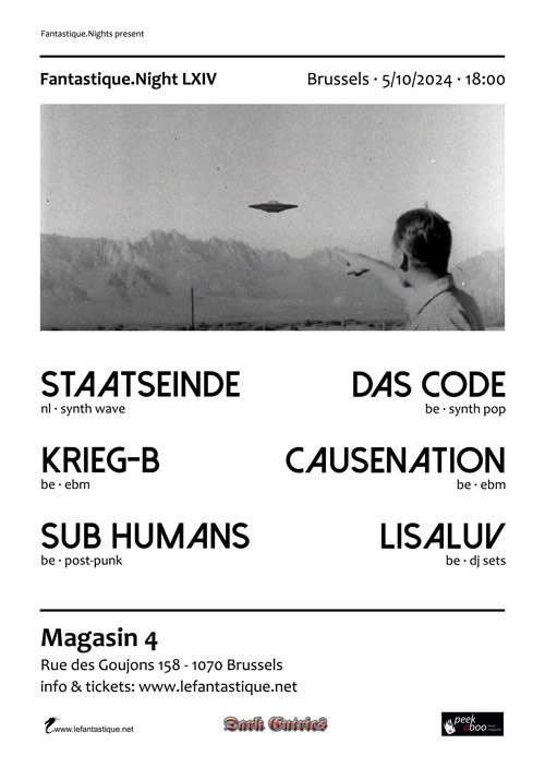 Concerten Staatseinde, Code, Krieg-B, CauseNation, Humans + LisaLuv