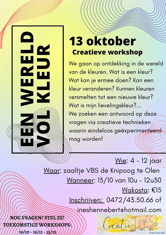 Workshops Creatieve workshop - wereld kleur