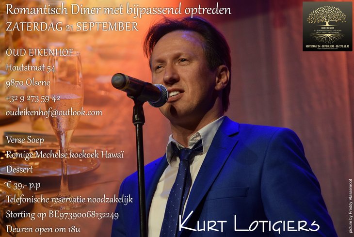 Concerten Romantisch diner live optreden Kurt Lotigiers