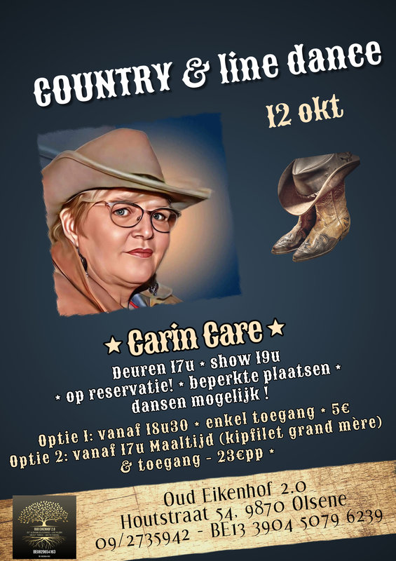 Concerten Country & line dance live optreden Carin Care