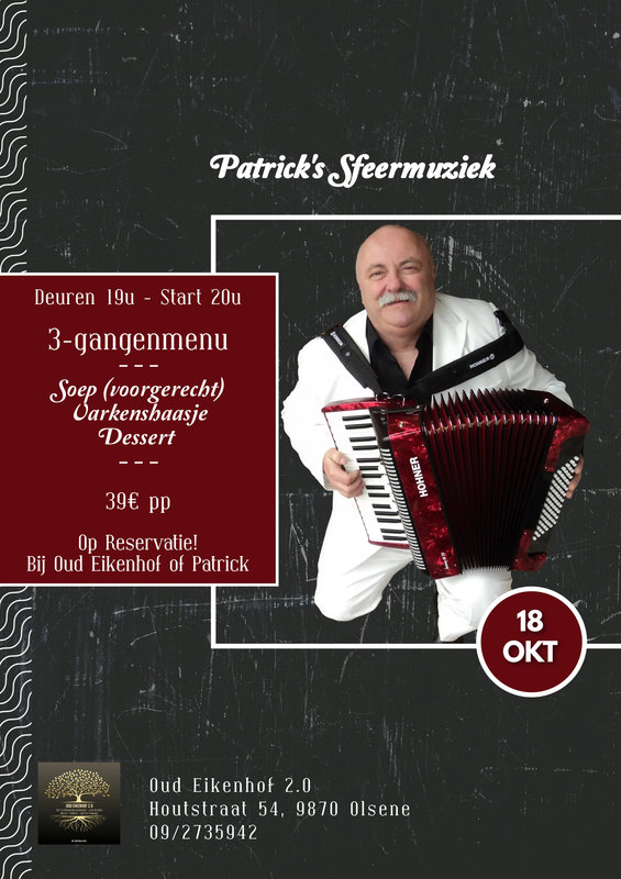 Concerten Diner Patrick s Sfeermuziek