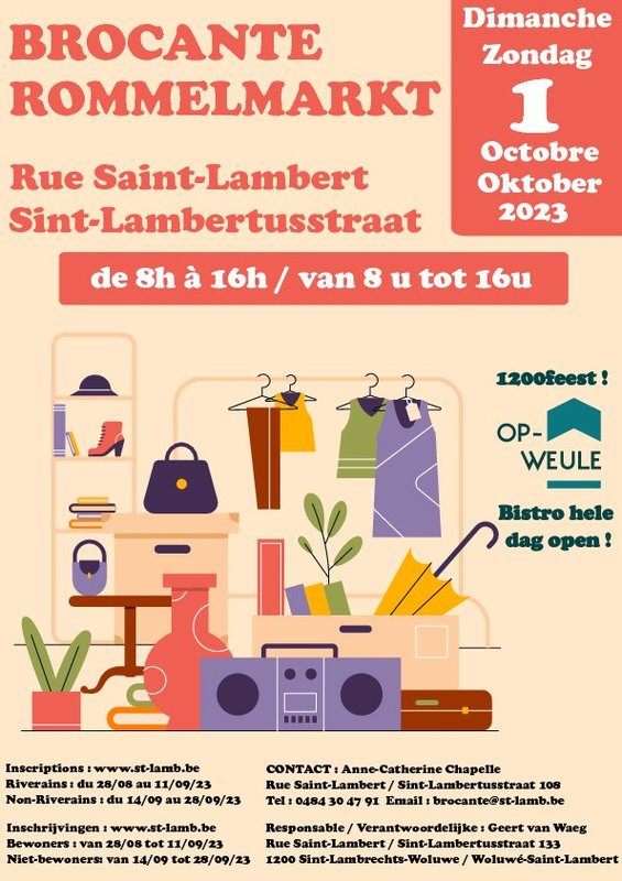  Rommelmarkt het wijkcomite St-Lambertus