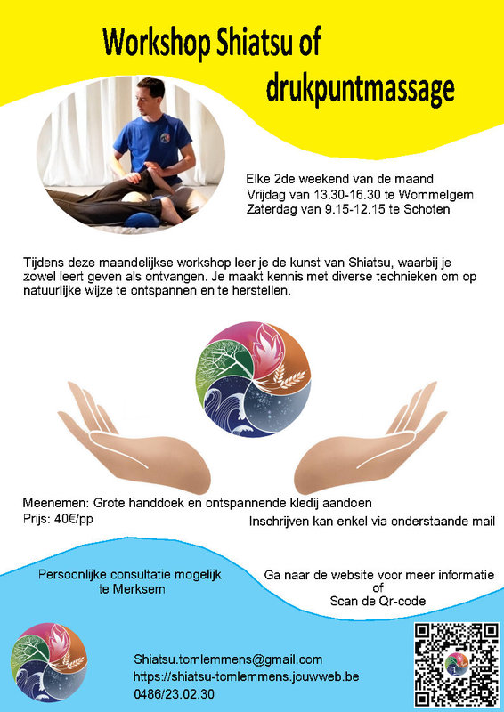 Workshops Workshop Shiatsu drukpuntmassage