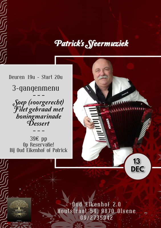 Concerten Diner Patrick s Sfeermuziek