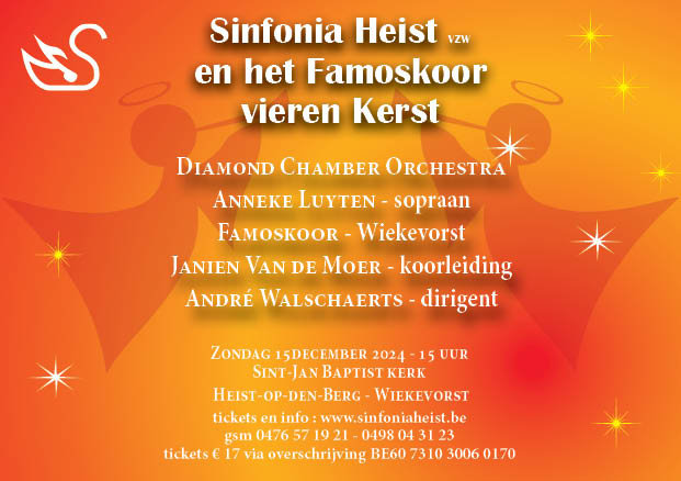 Concerten Sinfonia Heist het Famoskoor vieren Kerst.