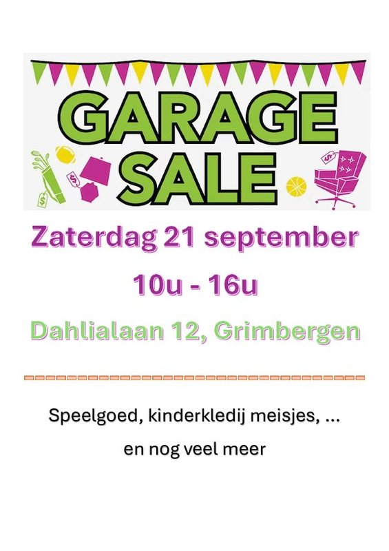  Garage sale - alles moet weg