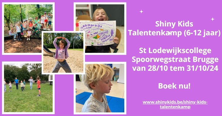 Workshops Shiny Kids Talentenkamp: rustig vakantiekamp