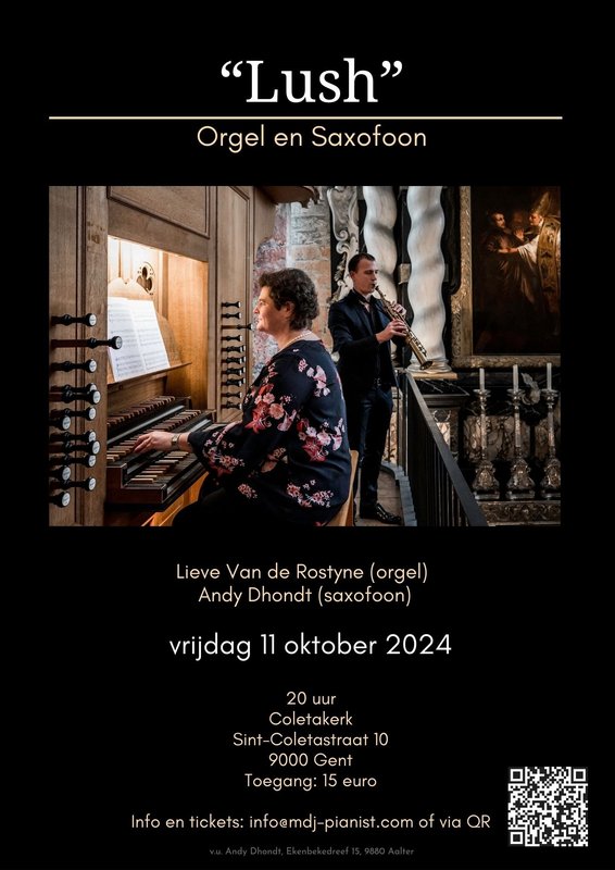 Concerten Lush - uniek duoconcert orgel & saxofoon