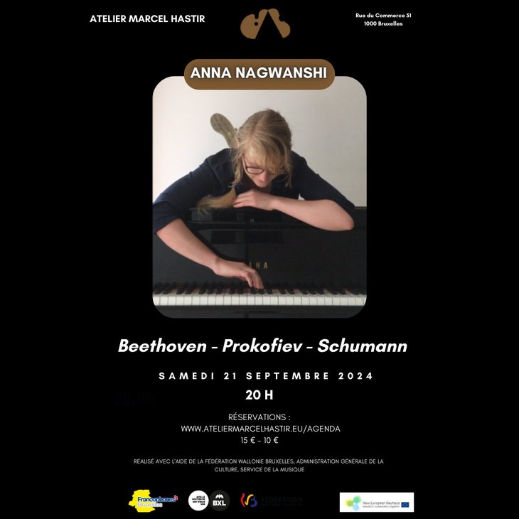 Concerten Anna Nagwanshi: solo pianorecital - werken Beethoven, Prokofiev Schumann