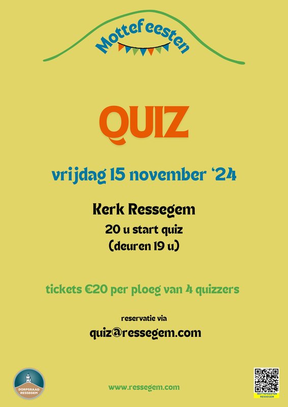 Ontspanning Quizavond tijdens Mottefeesten