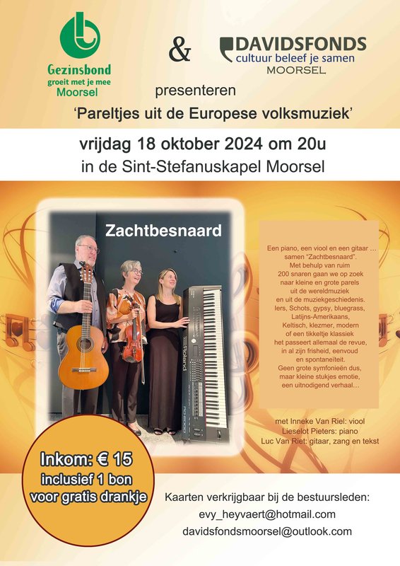 Concerten Pareltjes de Europese volksmuziek