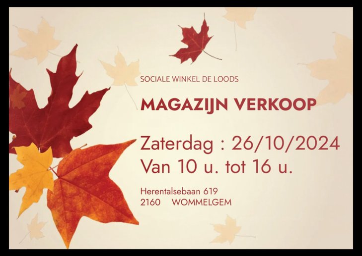 Ontspanning Magazijn verkoop