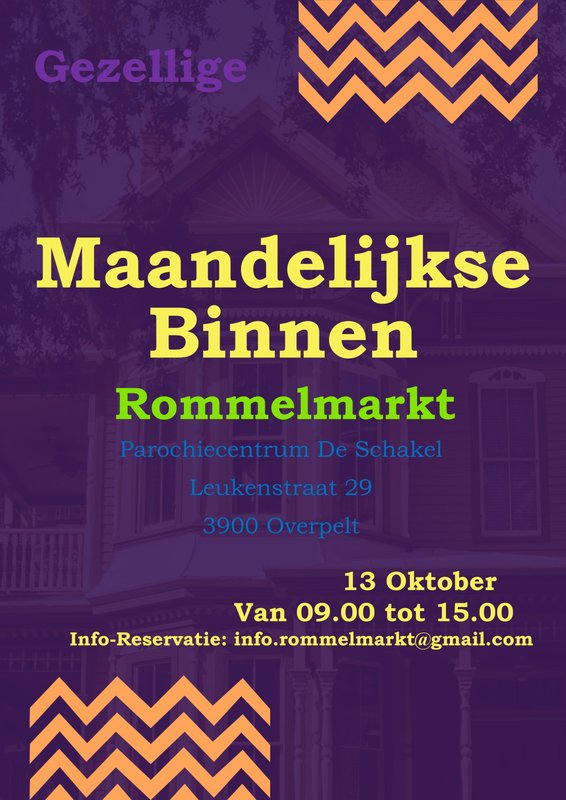  Maandelijkse binnenrommelmarkt