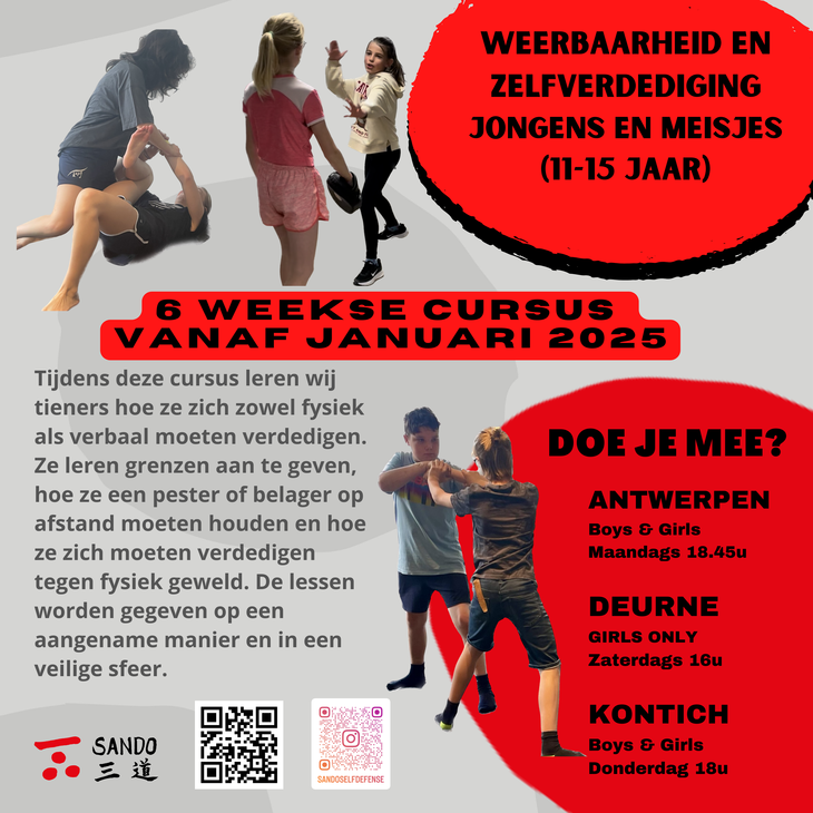 Workshops Cursus Zelfverdediging voor Tieners - Boost Zelfvertrouwen & Weerbaarheid ! 💪