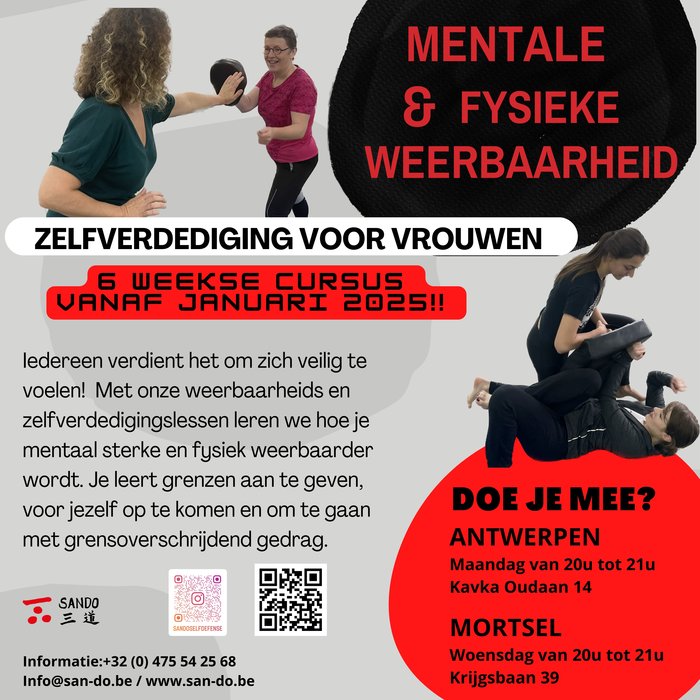 Workshops Antwerpen Weetbaarheid & Zelfverdediging Vrouwen - Boost Zelfvertrouwen