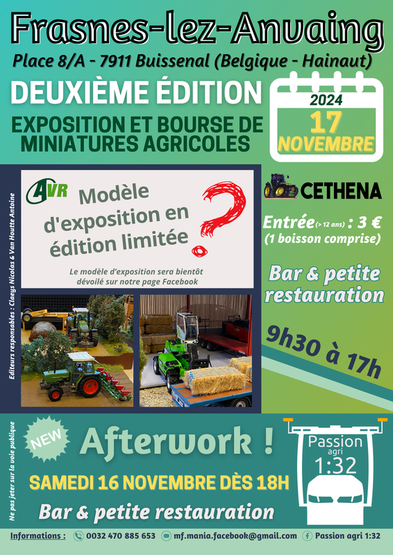 Tentoonstellingen Landbouwminiaturen expositie beurs Passion Agri 1:32