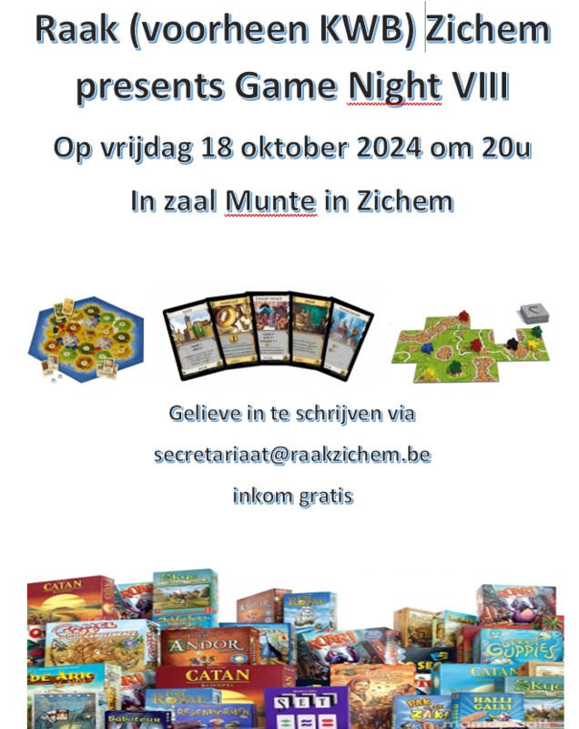 Nachtleven Game Night Viii Raak