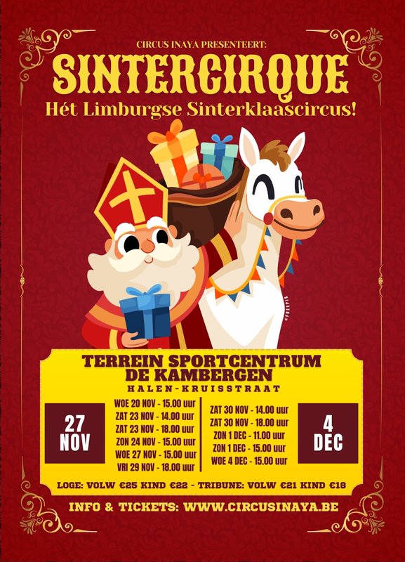 Voorstellingen Sintercirque  Het limburgs sinterklaascircus 