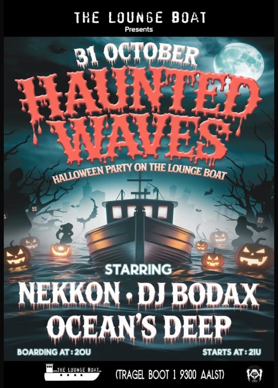 Nachtleven Halloween Boat Party Haunted waves