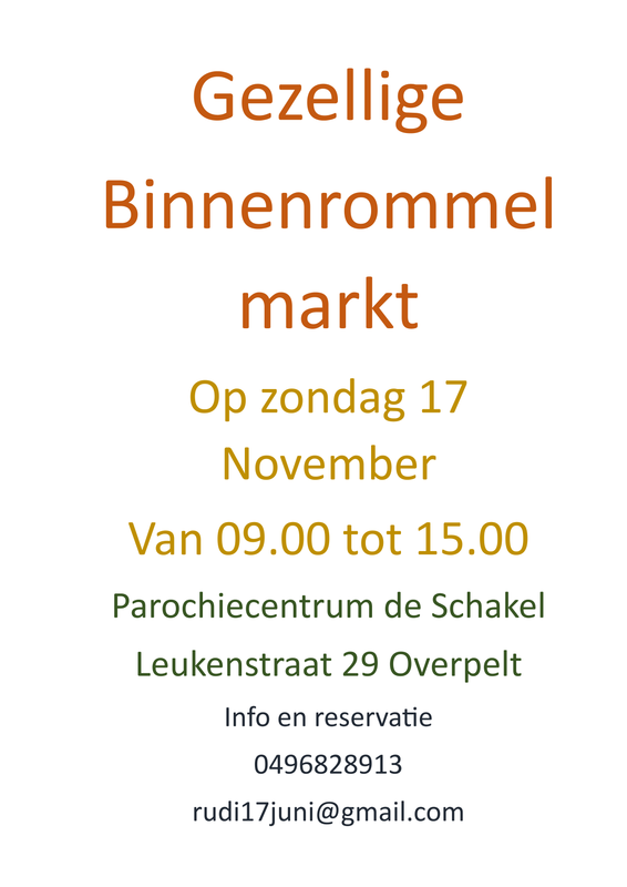  Gezellige binnen rommelmarkt