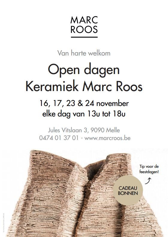 Tentoonstellingen Open dagen Keramiek Marc Roos