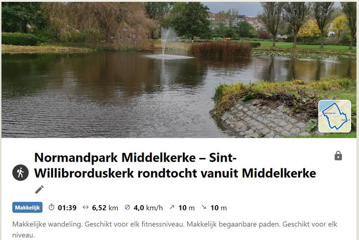 Ontspanning Rondje Middelkerke - Normandpark - Sint-Willibrorduskerk - 7 km