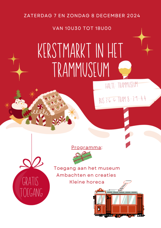 Kerstmarkten Kerstmart het trammuseum