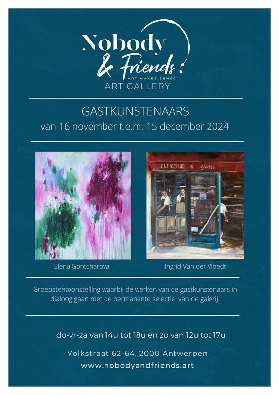 Tentoonstellingen Elena Gontcharova Ingrid der Vloedt stellen tentoon Nobody&Friends