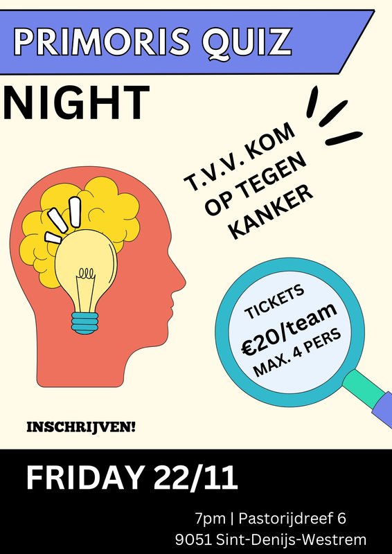 Nachtleven Quiz t.v.v. op tegen kanker - km