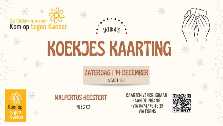 Ontspanning Koekjeskaarting Kom Tegen Kanker