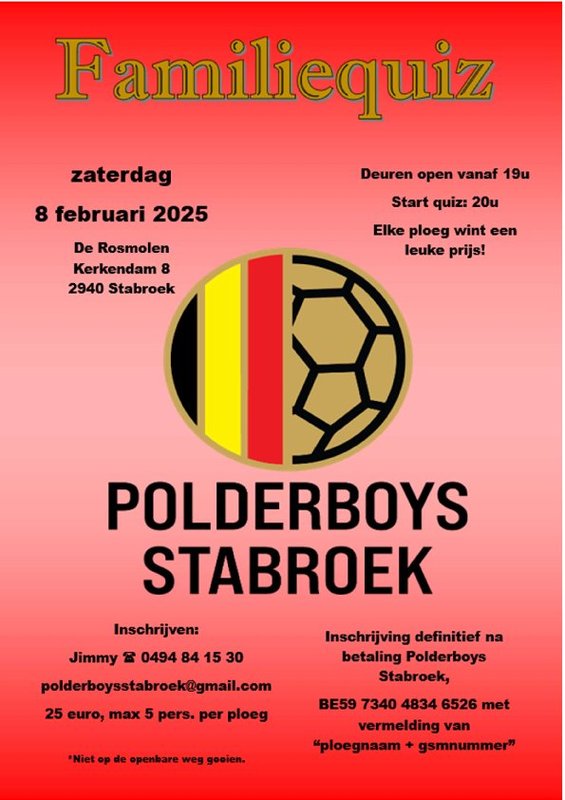 Ontspanning Familiequiz Polderboys