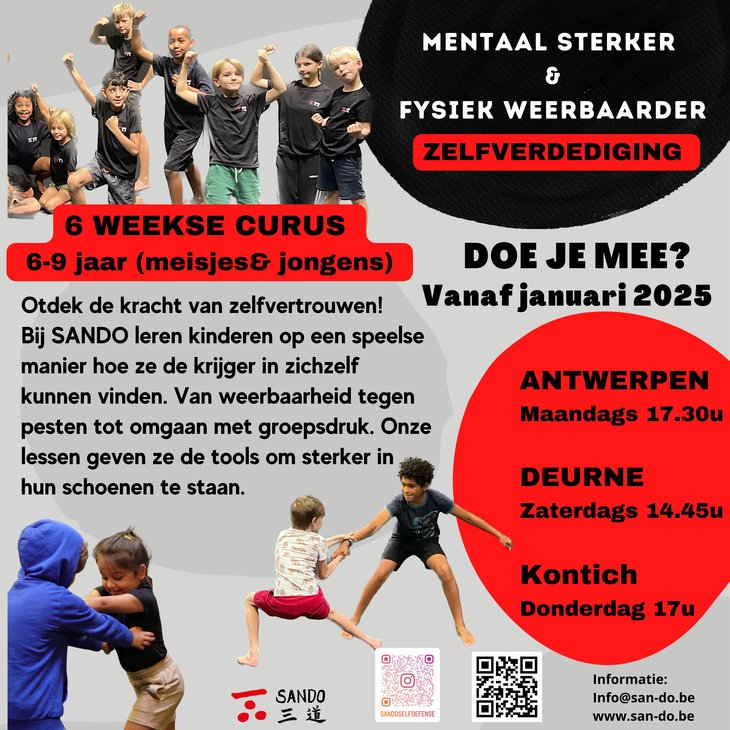 Workshops Cursus Weerbaarheid Zelfverdediging Kinderen