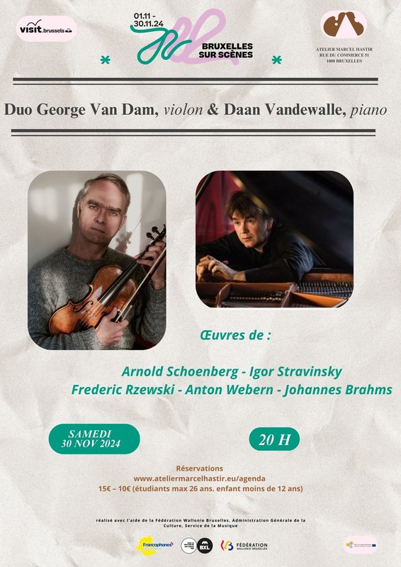 Concerten BxlSurScnes  George Dam, viool, & Daan Vandewalle, piano