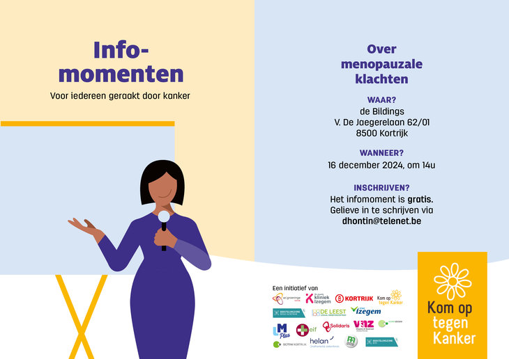 Voordrachten Over menopauzale klachten / #KomoptegenKanker