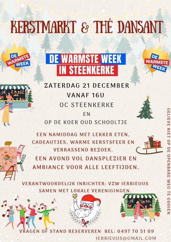 Kerstmarkten Kerstmarkt & Danstant - Warmste Week  Steenkerke