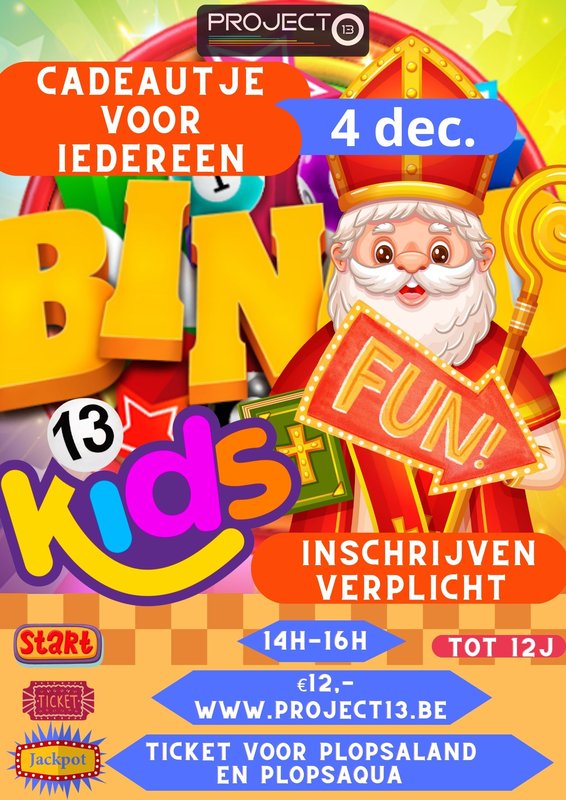 Voorstellingen Kids Sint bingo