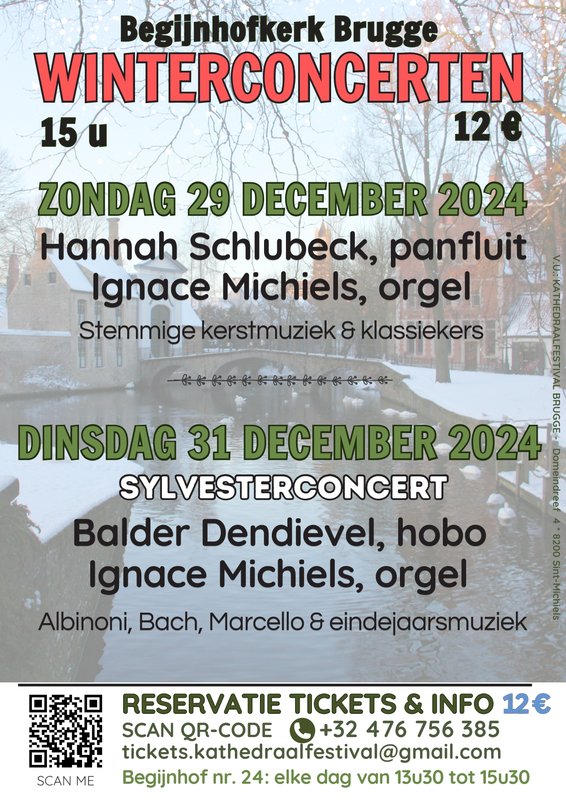 Concerten Winterconcert / Eindejaarsconcert orgel & Panfluit Michiels & Schlubeck)