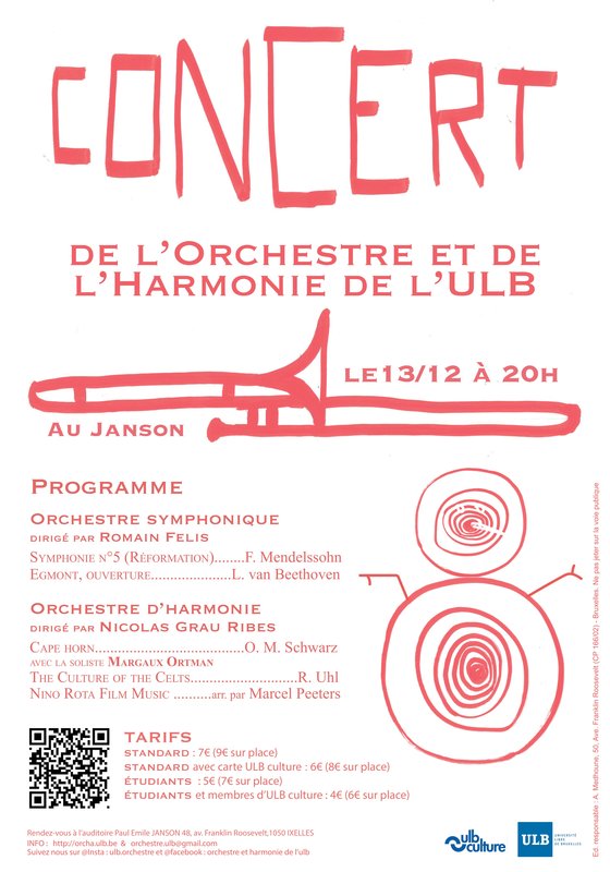 Concerten Kerstconcert het Symfonisch Orkest het Harmonieorkest de Ulb