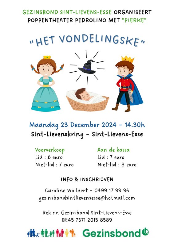 Voorstellingen Poppentheater Pedrolino  Pierke  - Vondelingske