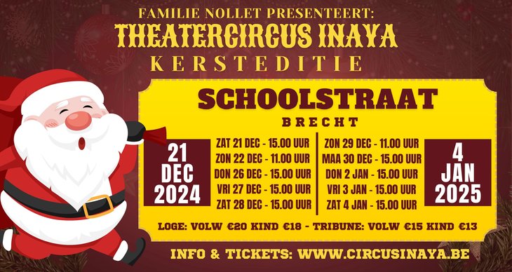 Voorstellingen Theater circus Inaya kersteditie