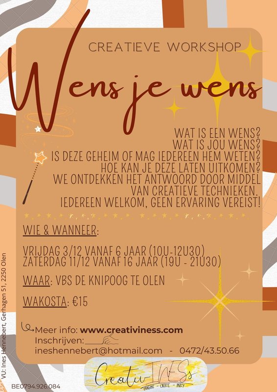 Workshops Creatieve workshop - Wens wens