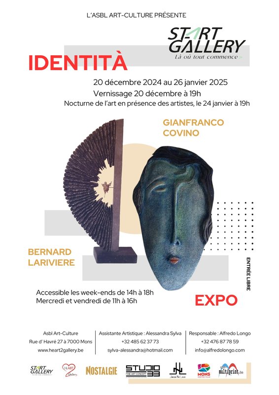 Tentoonstellingen Tentoonstelling " Identit" Gianfranco Covino Bernard lariviere