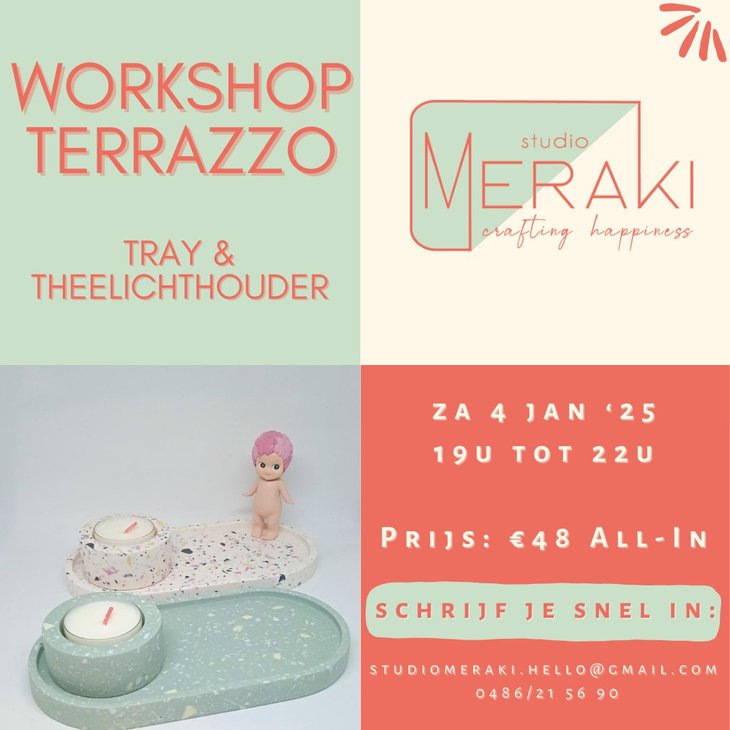 Workshops Workshop terrazzo - tray & theelichthouder