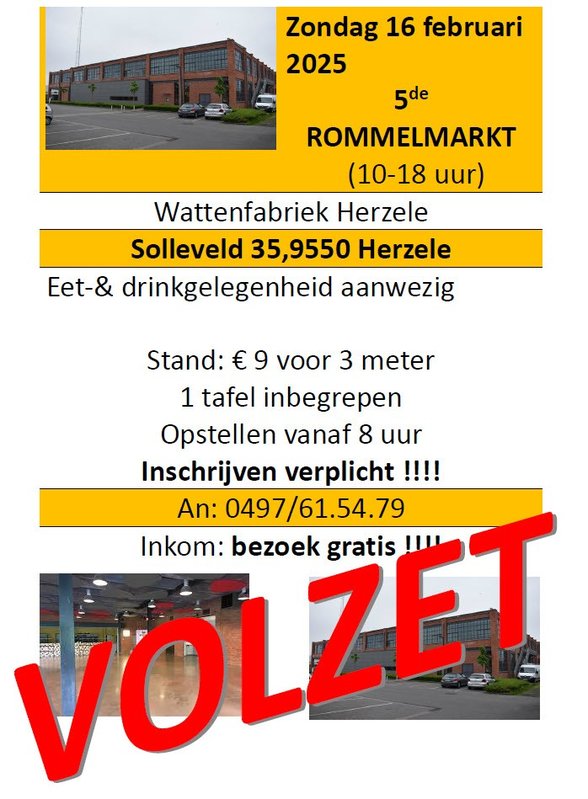  5de Binnen rommelmarkt (VOLZET)