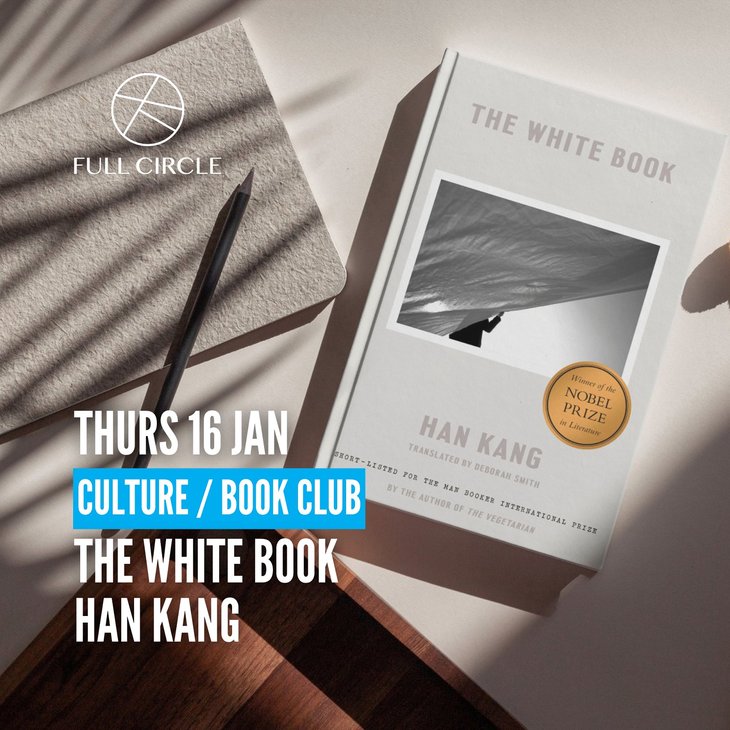 Voordrachten Full Circle Book Club: White Book Han Kang