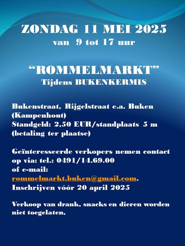  Bukenkermis rommelmarkt