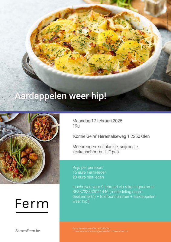 Workshops Kookworkshop Aardappelen weer 